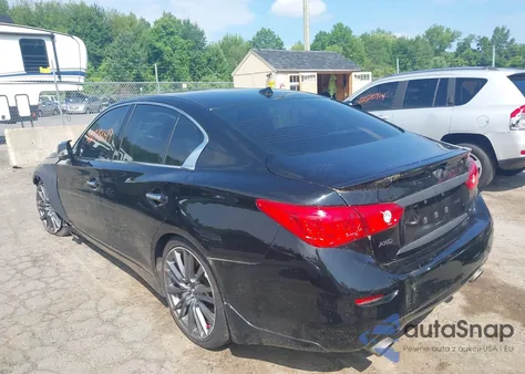 2016 Infiniti Q50 3.0T Red Sport 400 из США, поврежденный, VIN JN1FV7AR2GM450997